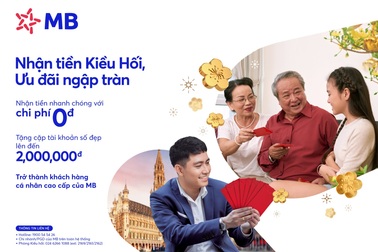 Ưu đãi hấp dẫn khi nhận tiền kiều hối qua tài khoản của MB