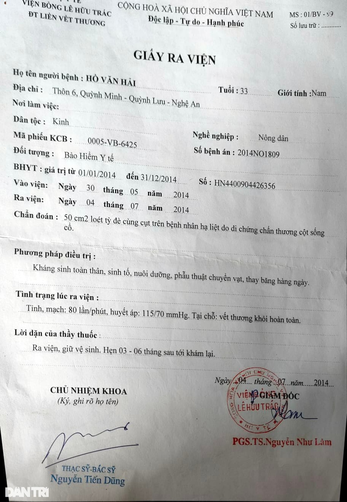Xót xa Bí thư Chi đoàn tàn phế sau lưỡi dao oan nghiệt của gã hàng xóm - 6 Xót xa Bí thư Chi đoàn tàn phế sau lưỡi dao oan nghiệt của gã hàng xóm - 6