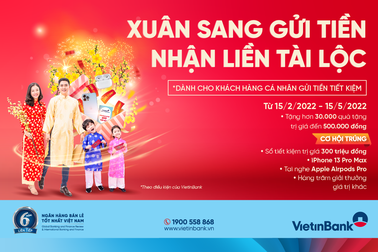 "Xuân sang gửi tiền - Nhận liền tài lộc" cùng VietinBank