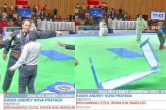 Nổi giận lôi đình, HLV Indonesia ném bảng hiệu lên võ đài