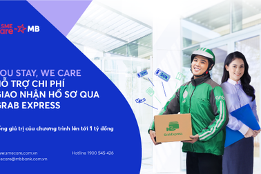 “You stay, we care” – MB hỗ trợ chi phí giao nhận qua dịch vụ GrabExpress