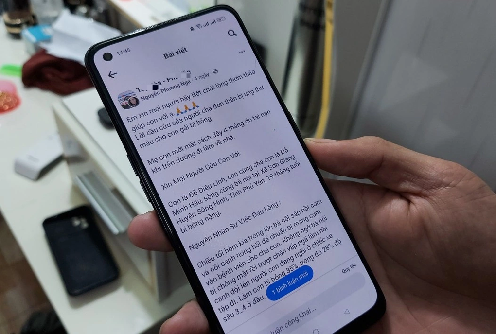 Bắt quả tang người đàn ông lên mạng bịa đặt bị ung thư, con gái bị bỏng - 2 Bắt quả tang người đàn ông lên mạng bịa đặt bị ung thư, con gái bị bỏng - 2