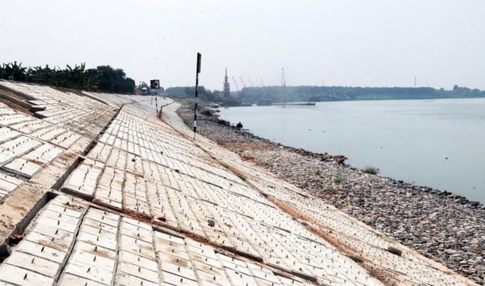 Kè xã Minh Đạo, huyện Tiên Du được hoàn thành trước mùa mưa bão năm 2023.