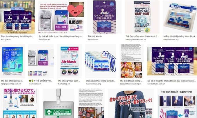 Tràn lan các loại thẻ diệt khuẩn, chống virus corona Covid-19 trên mạng: Chuyên gia nói gì? - Ảnh 2. Tràn lan các loại thẻ diệt khuẩn, chống virus corona Covid-19 trên mạng: Chuyên gia nói gì? - Ảnh 2.