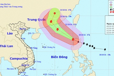 Bão Haima đã vào Biển Đông, trở thành cơn bão số 8