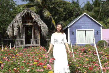 Cánh đồng hoa ven sông Sài Gòn hút khách dịp cận Tết