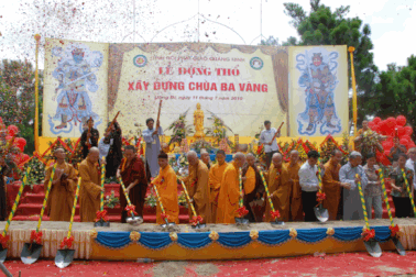 Khởi công trùng tu xây dựng chùa Ba Vàng