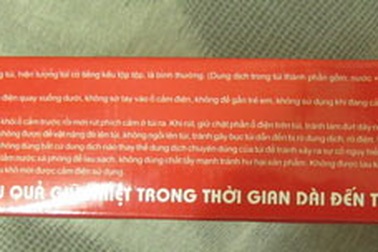 Sử dụng túi sưởi an toàn