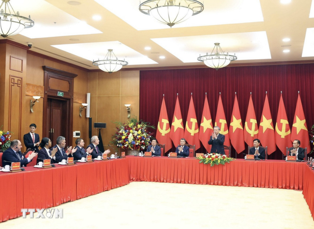 Tổng Bí thư tiếp Trưởng đoàn chính đảng các nước dự lễ kỷ niệm 80 năm Quốc khánh 2/9 - 4 Tổng Bí thư tiếp Trưởng đoàn chính đảng các nước dự lễ kỷ niệm 80 năm Quốc khánh 2/9 - 4