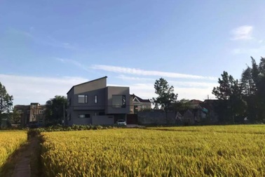 Vợ chồng làm nhà cạnh ruộng lúa đón thông gia 2 bên về sống an yên