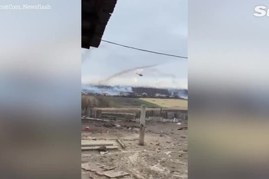 Trực thăng Ukraine tấn công lực lượng Nga ở độ cao cực thấp