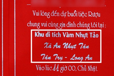 Bí thư xã tổ chức tiệc cưới cho con trong… khu di tích lịch sử