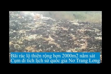 Bãi rác lộ thiên nằm “sát vách” khu di tích lịch sử quốc gia