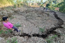 Sụt lún cả quả đồi, 17 hộ dân di dời khẩn cấp