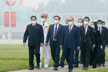 Lãnh đạo Đảng, Nhà nước, đại biểu Quốc hội viếng Lăng Chủ tịch Hồ Chí Minh