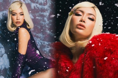 Minh Tú tạo dáng khoe đường cong "bỏng mắt" trong bộ ảnh đón Giáng sinh