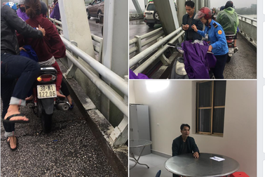 Thiếu tá quân đội lao xuống sông giữa giá rét cứu người tự tử