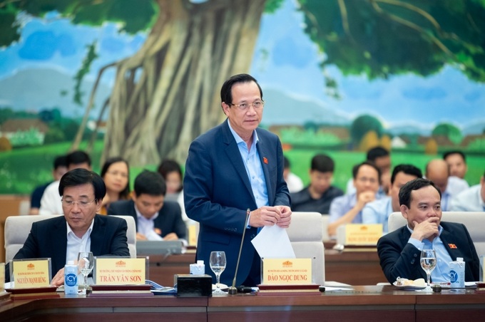 Bộ trưởng Bộ Lao động - TB&XH Đào Ngọc Dung phát biểu tại buổi làm việc