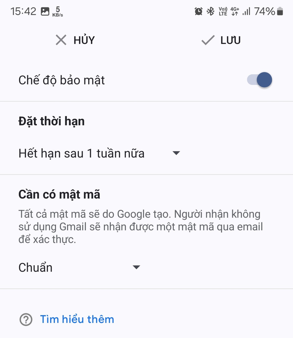 Hướng dẫn gửi email siêu bảo mật với khả năng tự hủy trên hộp thư Gmail - 4 Hướng dẫn gửi email siêu bảo mật với khả năng tự hủy trên hộp thư Gmail - 4