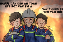Cộng đồng mạng làm thơ, vẽ tranh đưa tiễn ba chiến sĩ cứu hỏa đã hy sinh