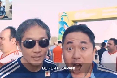 Cổ động viên Nhật Bản tới cổ vũ trận chung kết Asian Cup 2019