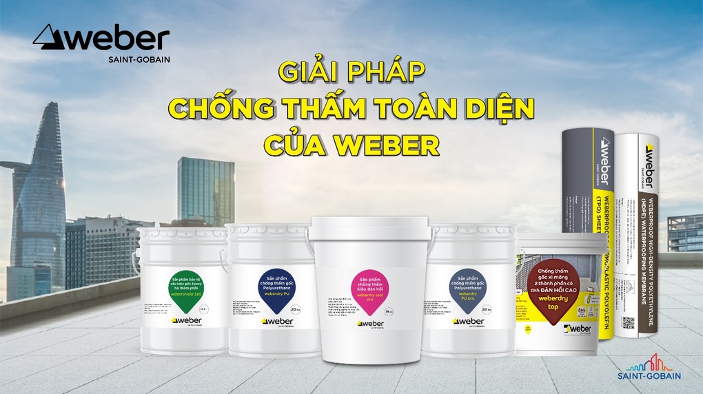 Weber mở rộng dải sản phẩm chống thấm từ móng đến mái - 1 Weber mở rộng dải sản phẩm chống thấm từ móng đến mái - 1