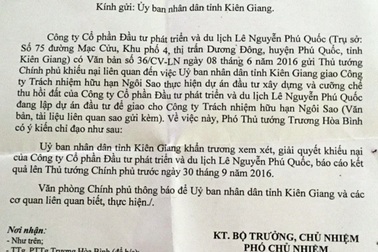 Tước đất của dân giao cho doanh nghiệp: Chính phủ yêu cầu Kiên Giang báo cáo trước 30/9!