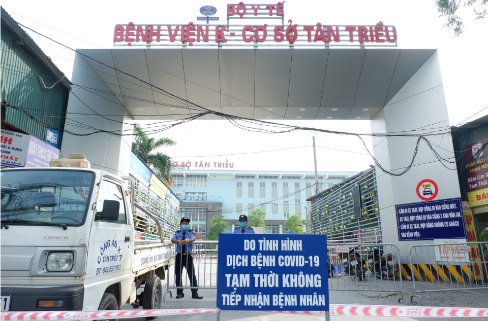 Hà Nội: Thêm 2 ca dương tính SARS-CoV-2 liên quan Bệnh viện K Tân Triều - 1 Hà Nội: Thêm 2 ca dương tính SARS-CoV-2 liên quan Bệnh viện K Tân Triều - 1