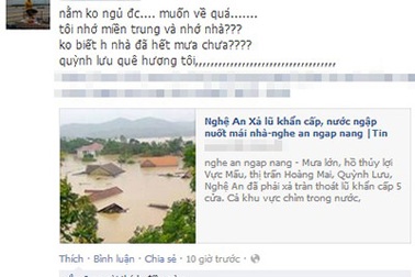 Dân mạng đau xót hướng về miền Trung mưa bão