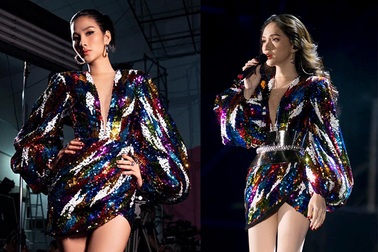 Hoàng Thùy lại "đụng hàng" Hương Giang