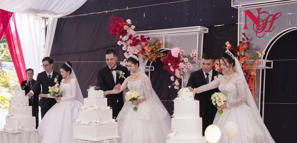 3 chị em ruột ở Lâm Đồng cưới cùng ngày, vào lễ đường cùng giờ - 2 3 chị em ruột ở Lâm Đồng cưới cùng ngày, vào lễ đường cùng giờ - 2