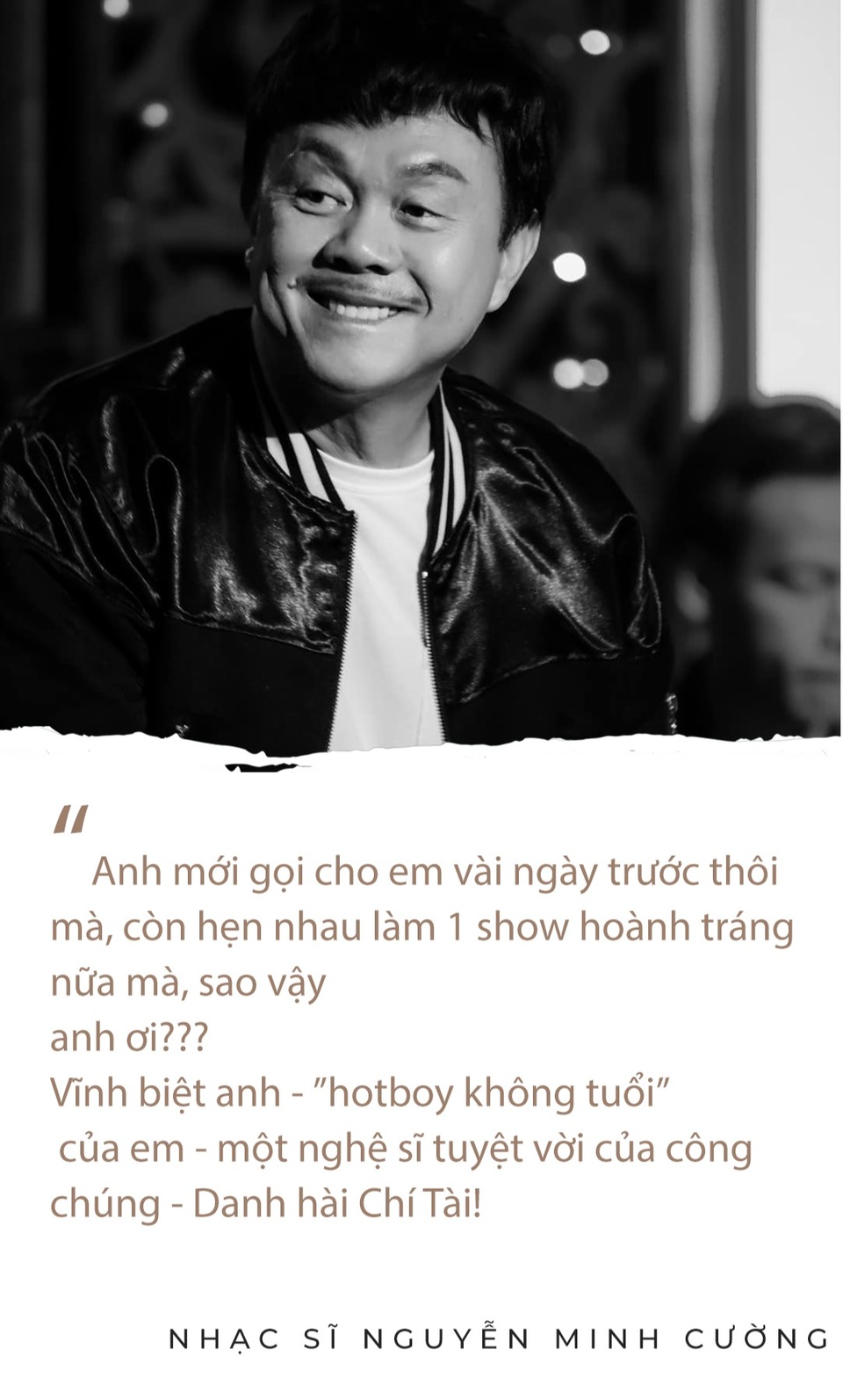 Nghệ sĩ Việt và những lời yêu thương dành cho danh hài Chí Tài - 12 Nghệ sĩ Việt và những lời yêu thương dành cho danh hài Chí Tài - 12