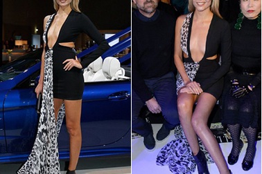 Siêu mẫu Nga khoe chân dài bất tận