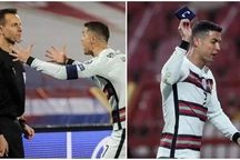 C.Ronaldo nổi khùng ném băng đội trưởng, trọng tài lên tiếng xin lỗi