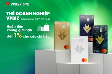 Hoàn tiền không giới hạn khi chi tiêu bằng thẻ ghi nợ, tín dụng doanh nghiệp của VPBank