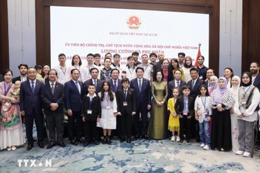 Chủ tịch nước gặp mặt cán bộ ĐSQ và cộng đồng người Việt Nam tại Ai Cập