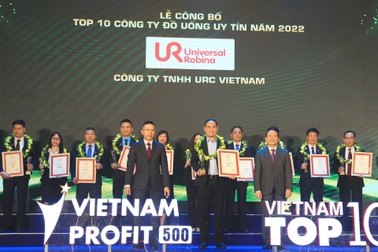 URC Việt Nam vào top 5 công ty đồ uống uy tín nhất năm 2022