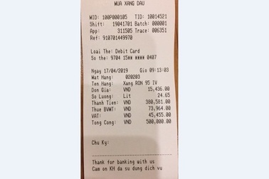 Mua 380 nghìn đồng tiền xăng, chi thêm 120 nghìn đồng tiền thuế