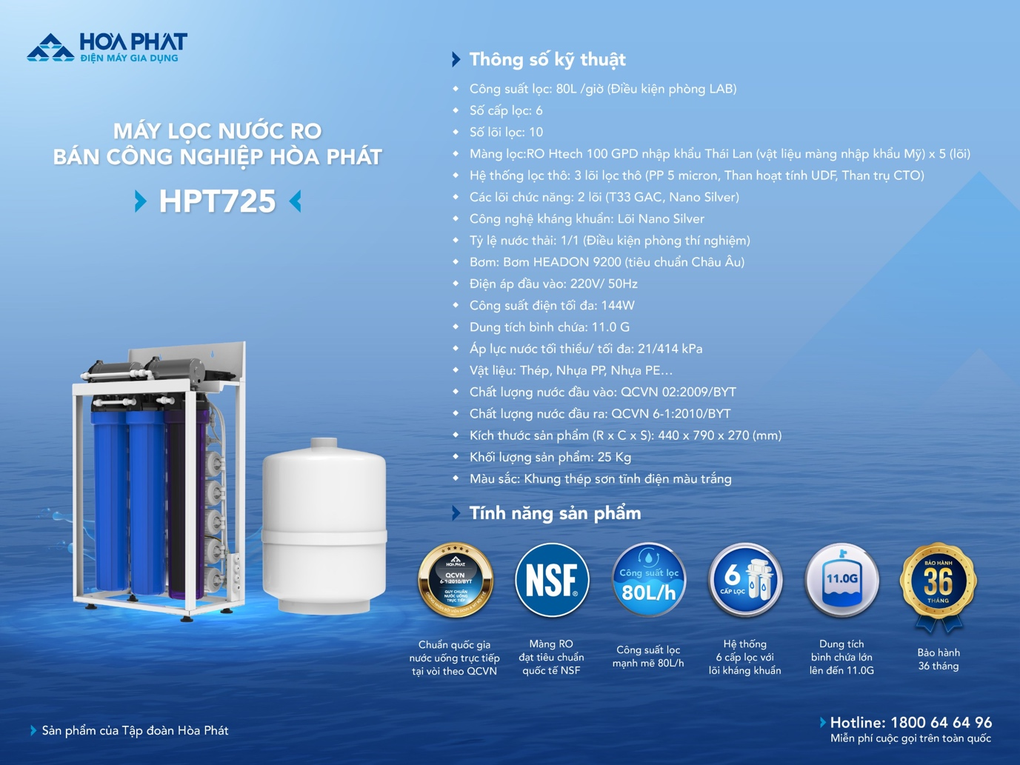 Điện máy Gia dụng Hòa Phát ra mắt máy lọc nước RO bán công nghiệp - 2 Điện máy Gia dụng Hòa Phát ra mắt máy lọc nước RO bán công nghiệp - 2