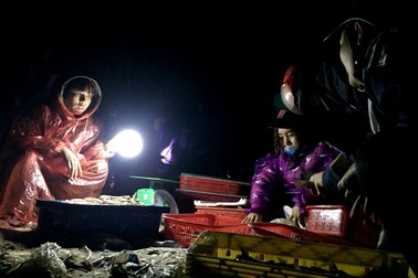 Soi đèn mua hàng ở khu chợ có tuổi đời gần 600 năm