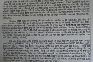 Trường cao đẳng bội tín thí sinh?