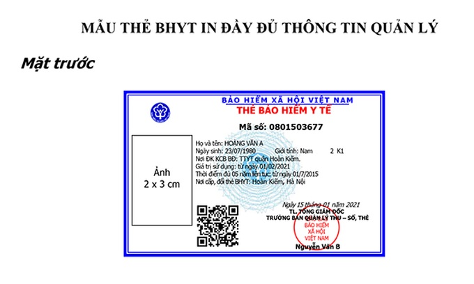 Mẫu thẻ Bảo hiểm Y tế mới chính thức được áp dụng - Ảnh 1. Mẫu thẻ Bảo hiểm Y tế mới chính thức được áp dụng - Ảnh 1.