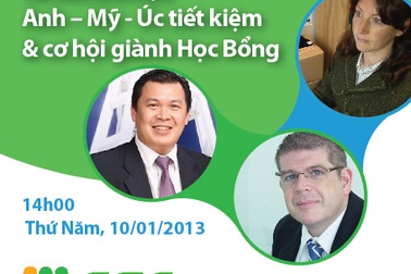 Tư vấn “Du học Anh - Mỹ - Úc: Giải pháp tiết kiệm và cơ hội giành học bổng”