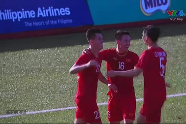 Tiến Linh mở tỉ số vào lưới U22 Lào ở ngay phút thứ 3