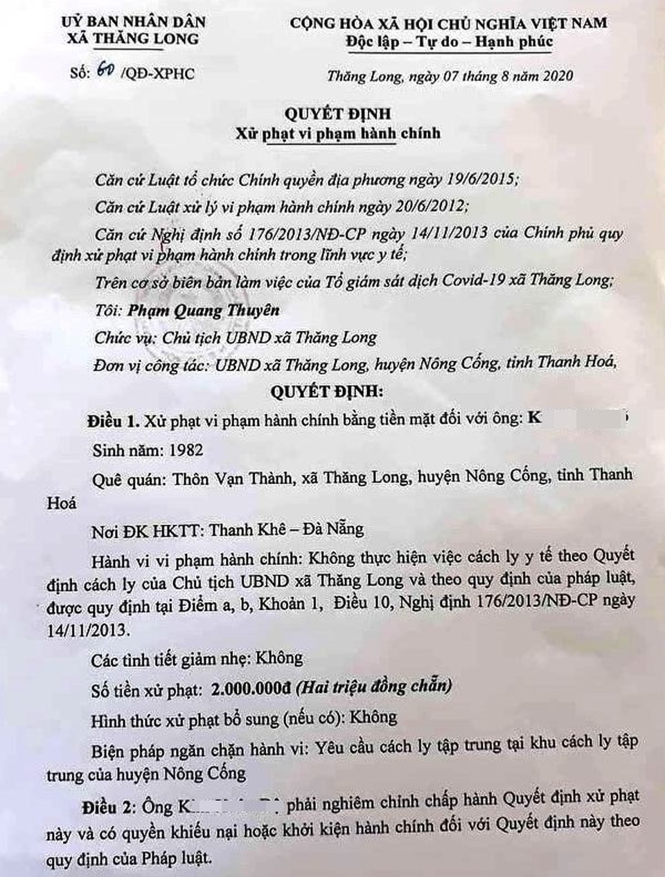 Xử phạt người từ Đà Nẵng về vẫn đi khắp nơi - 1 Xử phạt người từ Đà Nẵng về vẫn đi khắp nơi - 1