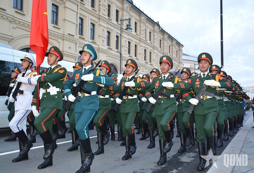 Đoàn Quân đội nhân dân Việt Nam tham gia buổi sơ duyệt Lễ duyệt binh trên Quảng trường Đỏ - 2 Đoàn Quân đội nhân dân Việt Nam tham gia buổi sơ duyệt Lễ duyệt binh trên Quảng trường Đỏ - 2