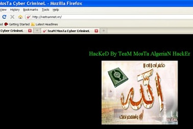 Báo điện tử VietNamNet bị tin tặc tấn công