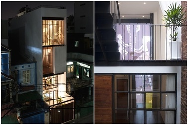 Nhà có mặt tiền "độc": Ngày chắn nắng, tối lên đèn thành tranh vẽ lung linh