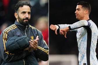 HLV Ruben Amorim phản ứng bất ngờ trước chỉ trích của C.Ronaldo