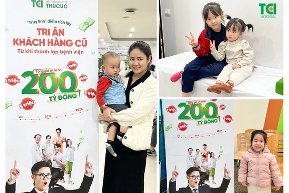 Hàng nghìn trẻ được quy đổi điểm tích lũy thành tiền khám tại Thu Cúc TCI